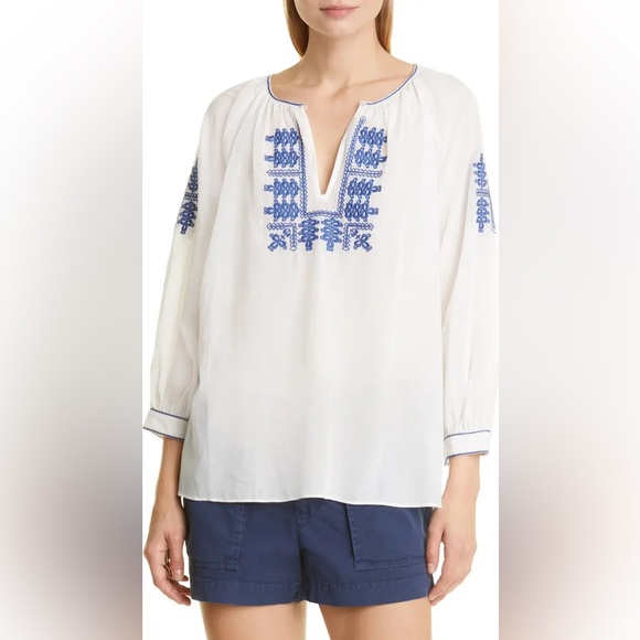 NILI LOTAN Lanette Embroidered Top - Picture 2 of 5